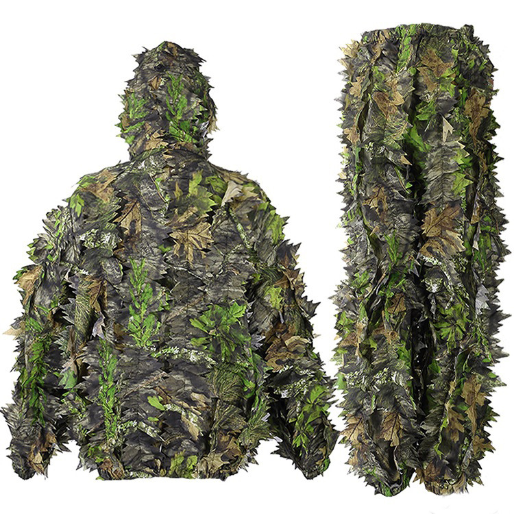 Leaf camouflage clothes Ghillie suit 3D bionic three-dimensional training clothes real CS leaf Ghillie suit