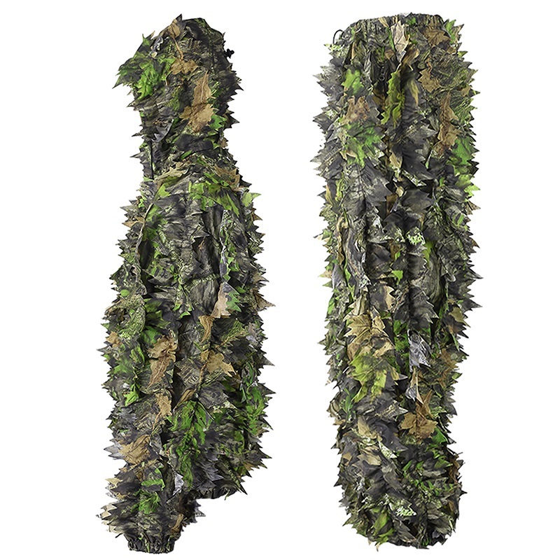 Leaf camouflage clothes Ghillie suit 3D bionic three-dimensional training clothes real CS leaf Ghillie suit