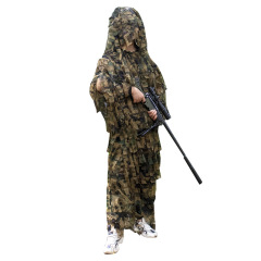 3D Leaf Army Camo Ghillie Suit Airsoft Sniper Tactical Hunting Suit Breathable Hunting Clothing