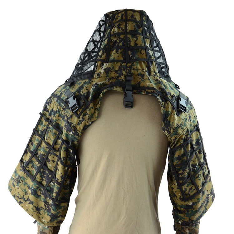Tactical Sniper Ghillie Suit Hunting Hood Colors Army Green Brown CP Multicam Black Geely Suit