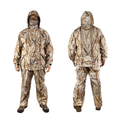 Winter Warm Fleece Hunting Camouflage Suit Bionic Reed Camo Clothing Outdoor Sports Hiking Costume Fishing Hunting Ghillie Suit