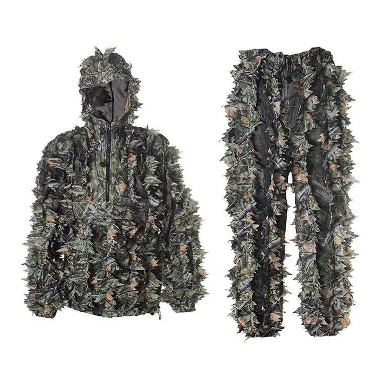 Leaf camouflage clothes Ghillie suit 3D bionic three-dimensional training clothes real CS leaf Ghillie suit