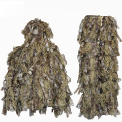 Custom leaf wool mixed with brown ghillie suit wilderness survival jungle bionic camouflage ghillie suit