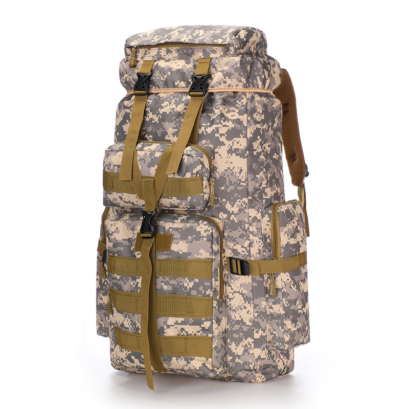 Men's Military Mountaineering Bag Tactical Camping Training Hiking Waterproof Backpack Outdoor Sport Travel Camouflage Rucksack