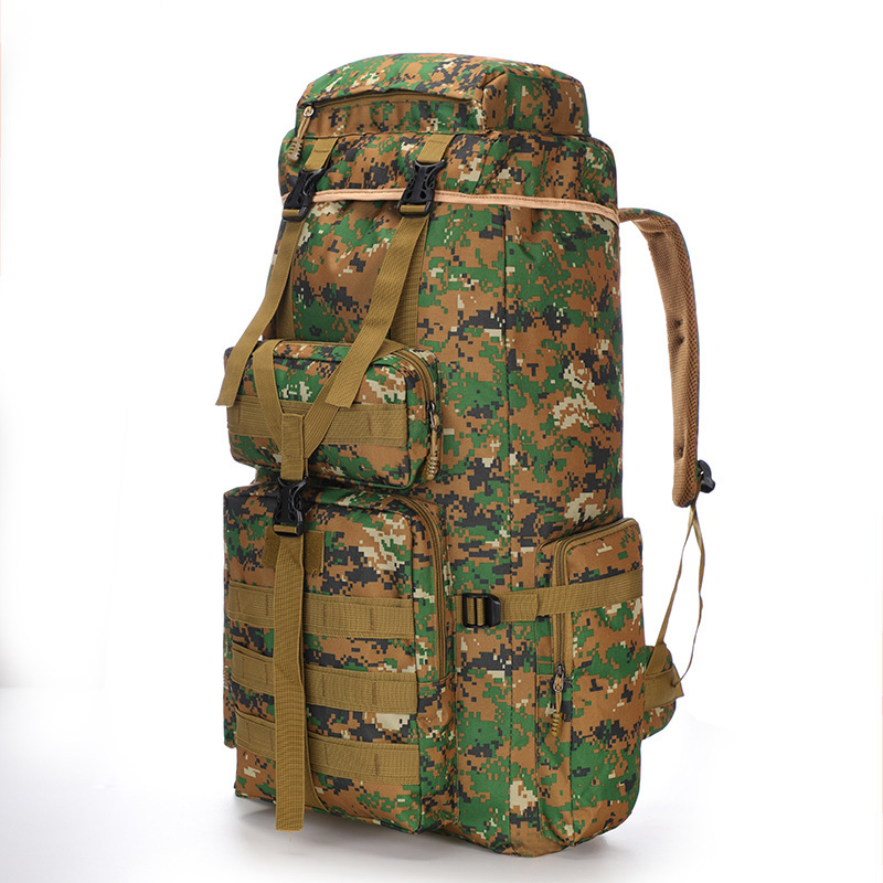 Men's Military Mountaineering Bag Tactical Camping Training Hiking Waterproof Backpack Outdoor Sport Travel Camouflage Rucksack
