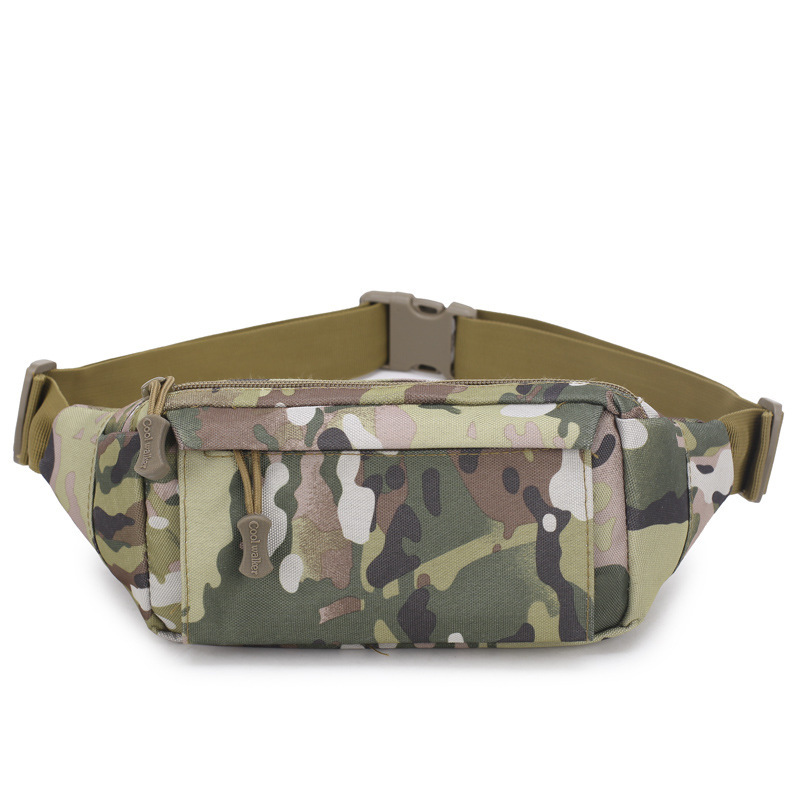 Casual sports men's pockets mobile phone running bag female multi-function waterproof outdoor pockets Camo Waist Bag