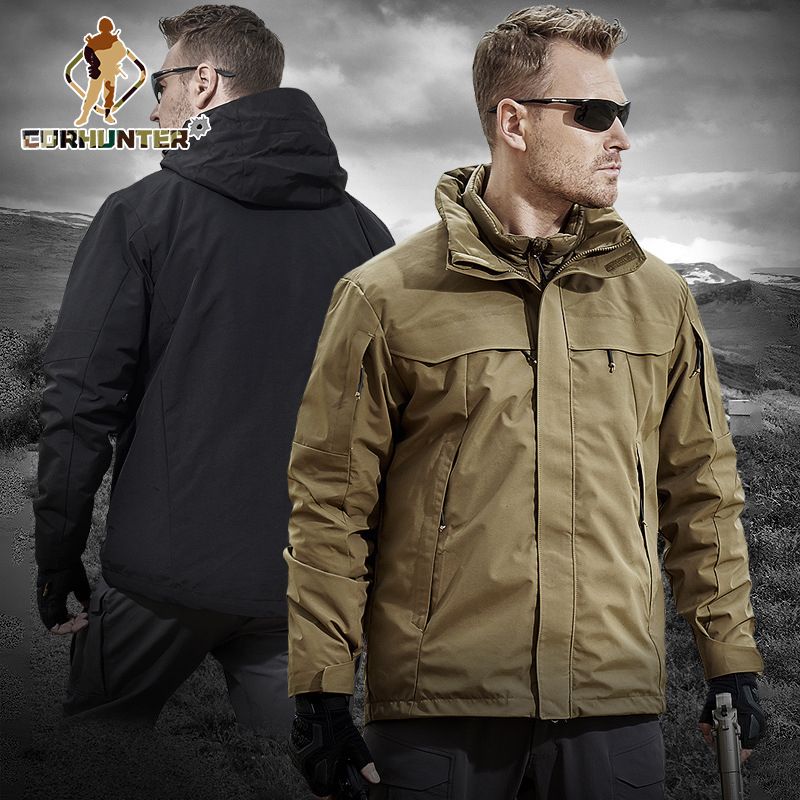 Winter Down Coat Trekking Hiking Tactical Jacket Military Army Mountain Climbing Work Tourism Waterproof Windbreaker