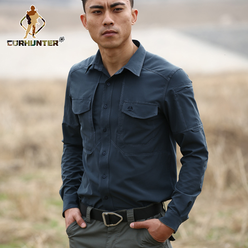 Consul outdoor mountaineering tactical shirt hygroscopic quick drying shirt urban secret service all-weather leisure business shirt