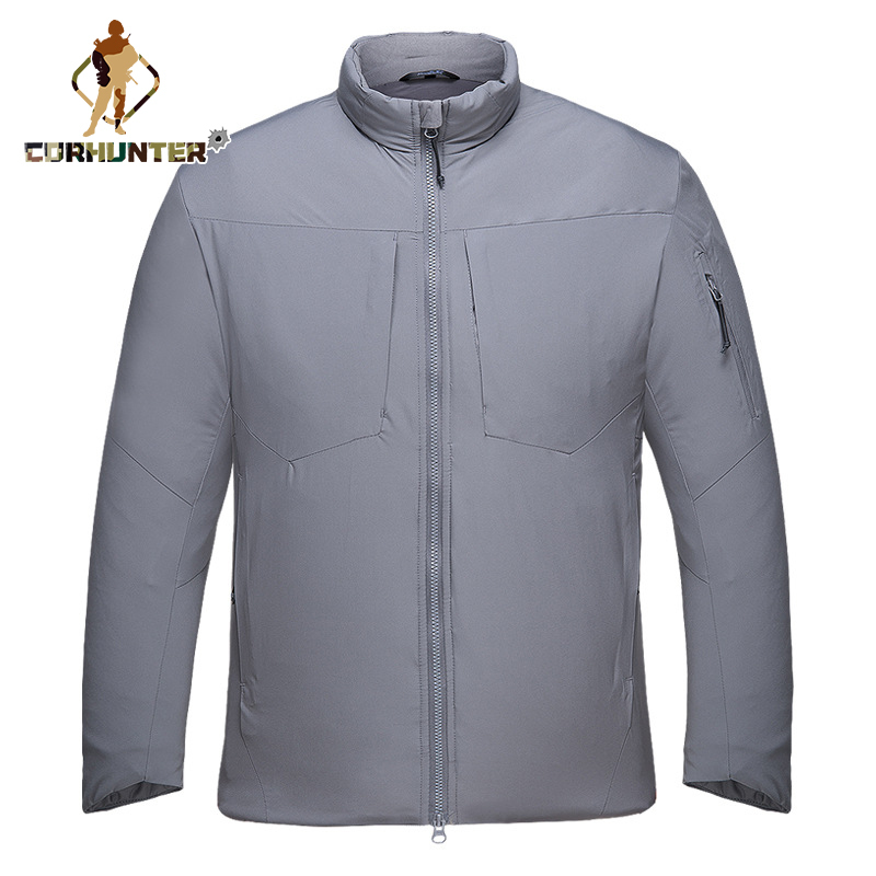 Outdoor Tactical Charge Jacket Waterproof Polyamide Thin Fabric Cotton Warm No Liner Hiking Camping Climbing Unisex Coat