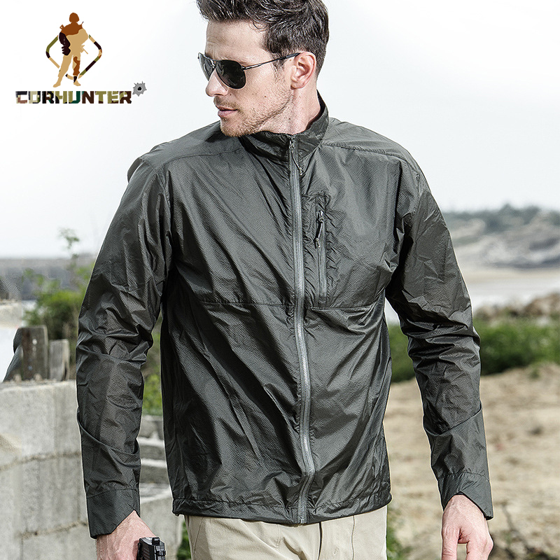 Ultra-light Tactical Waterproof Jacket Men UV Protection All Season Raincoat Army Military Camouflage Skin Jackets