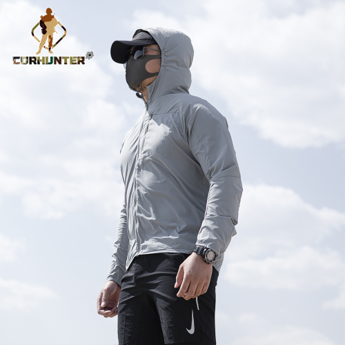 Outdoor tactical skin suit men's summer anti-straight clothes-breathing waterproof thin fast drying windbreaker coat mountaineering wear