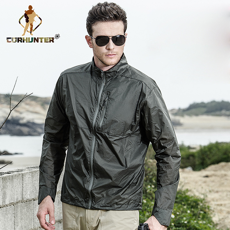 Ultra-light Tactical Waterproof Jacket Men UV Protection All Season Raincoat Army Military Camouflage Skin Jackets