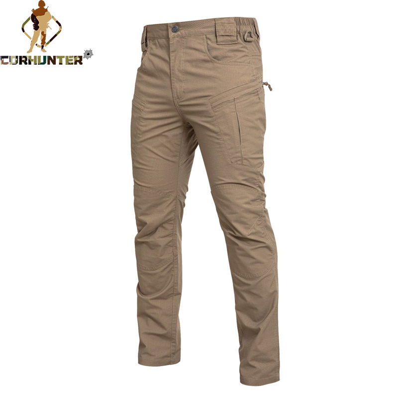 IX5 Hiking Pants Men Cargo Pants Tactical Wear Resistant Pants Outdoor Hunting Mountain Climbing Nylon Polyester Pants