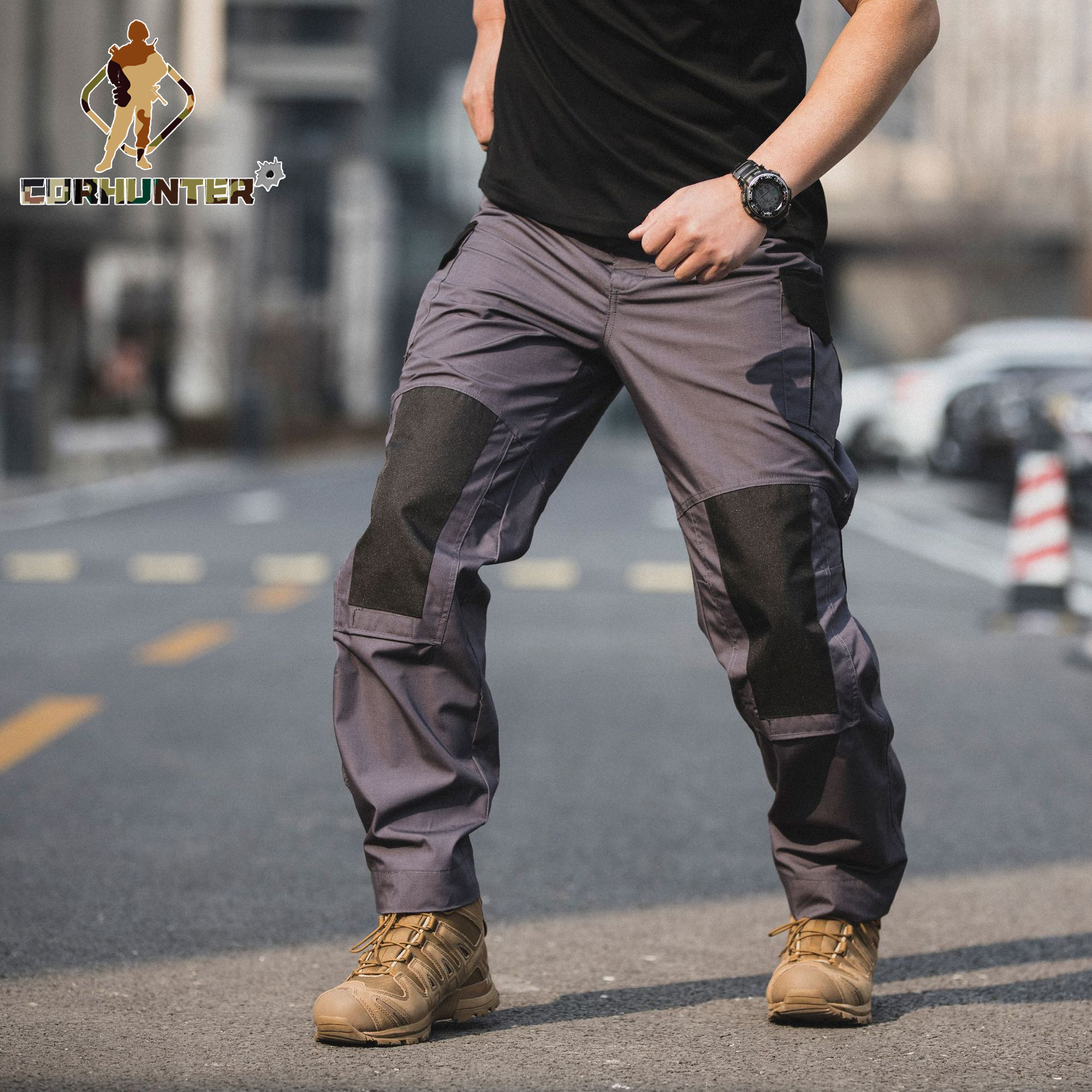 Fashionable Rip-stop Tactical Combat Cargo Pants Soft Hand Leisure Outdoor CS War Game Airsoft Men's Pants