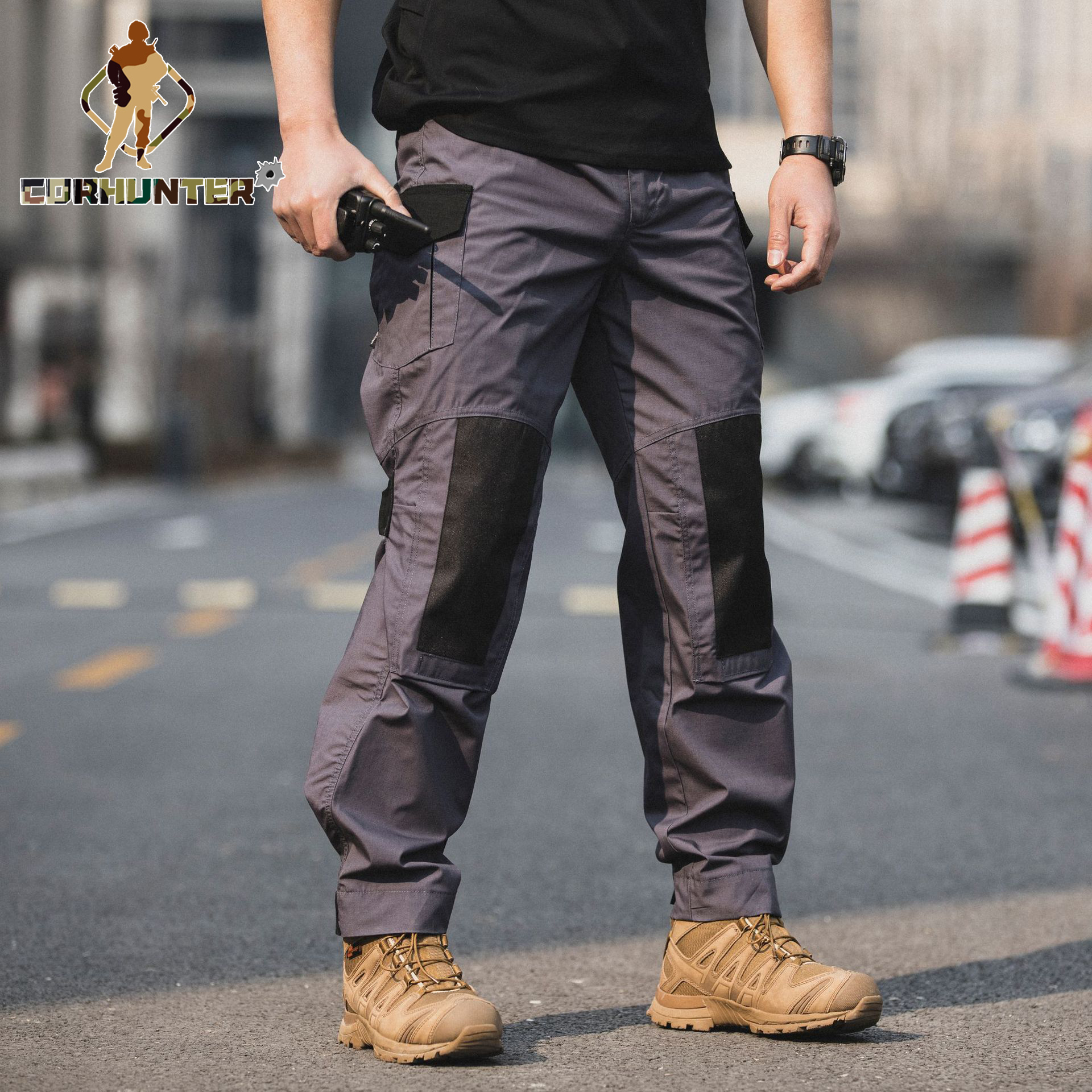 Fashionable Rip-stop Tactical Combat Cargo Pants Soft Hand Leisure Outdoor CS War Game Airsoft Men's Pants