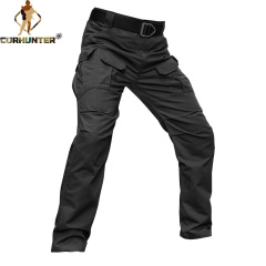 Men's Waterproof Rib Stop Tactical Pants Army Fans Combat Hiking Hunting Multi Pockets Worker Cargo Pant Trousers