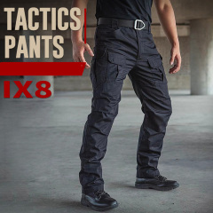 Men's Waterproof Rib Stop Tactical Pants Army Fans Combat Hiking Hunting Multi Pockets Worker Cargo Pant Trousers