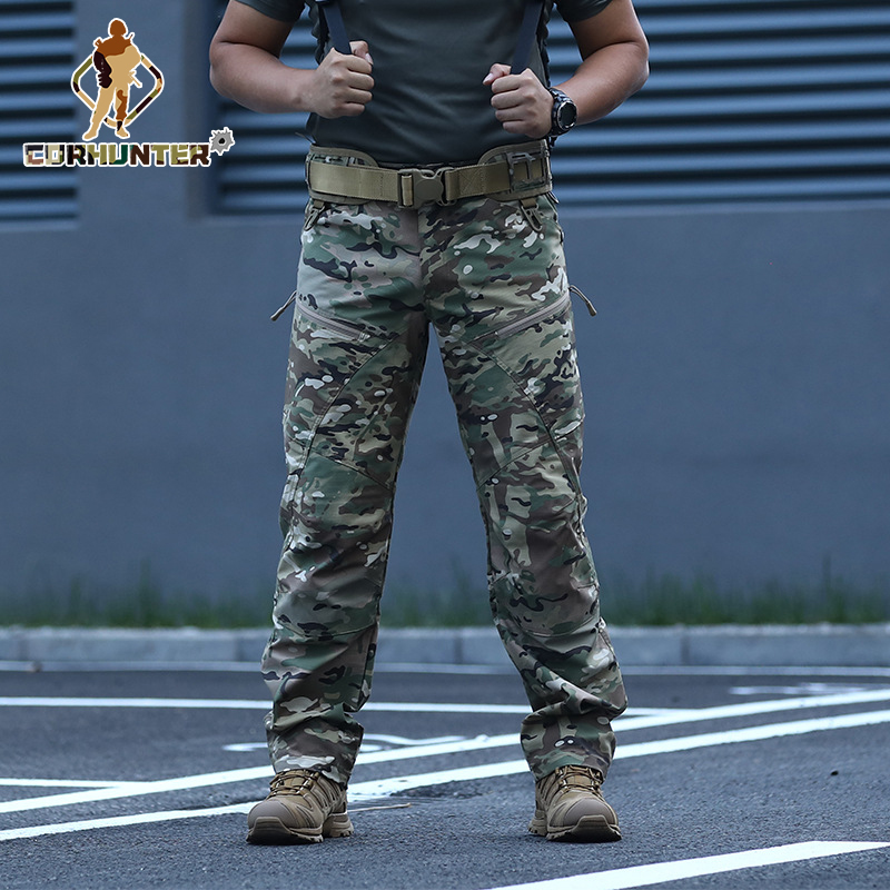 2021 Men's Rib Stop Waterproof Military Tactical Pants Trousers Army Fans Combat Pant Hiking Hunting Worker Cargo Pant