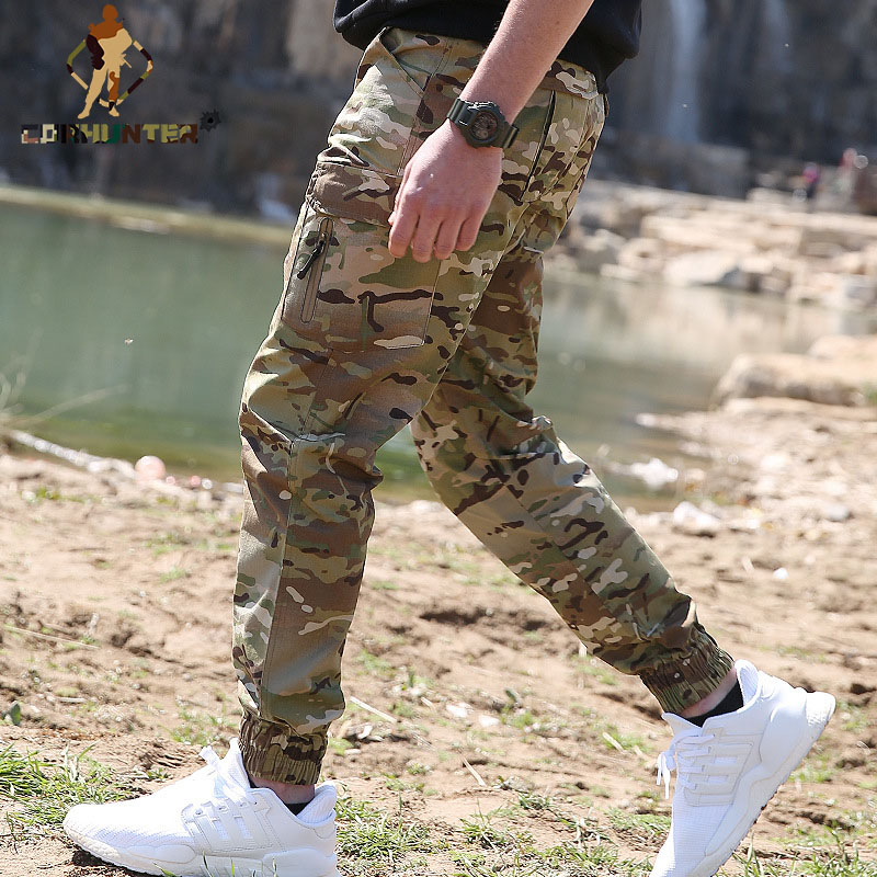 factory supply designer camouflage track pants men printed camouflage trousers cotton jogger tactical pants