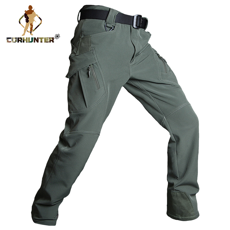 Heat Reflection Military Tactical Pants Men Waterproof Soft Shell Trousers Winter Thermal Cargo Pants Male Outdoor Hiking Pants