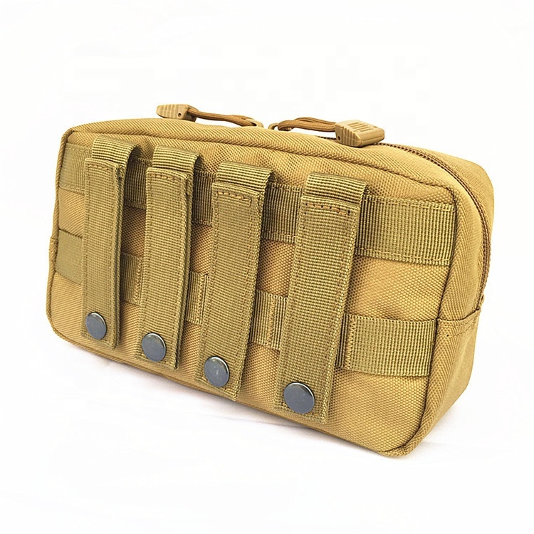 Factory Wholesale 600D Heavy Duty Waterproof Nylon Multi-purpose horizontal Molle Tactical EDC bag Versatile tool Phone Sports