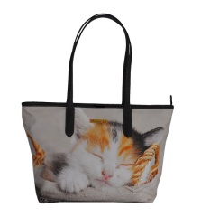 Customised pet photo tote bag , digital printing cotton tote bags,eco-friendly canvas bag