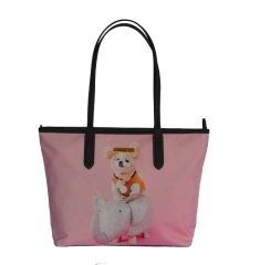 Customised pet photo tote bag , digital printing cotton tote bags,eco-friendly canvas bag