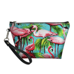 Animal patterns digital printing PU leather cosmtic bag
