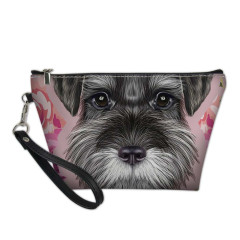 Animal patterns digital printing PU leather cosmtic bag