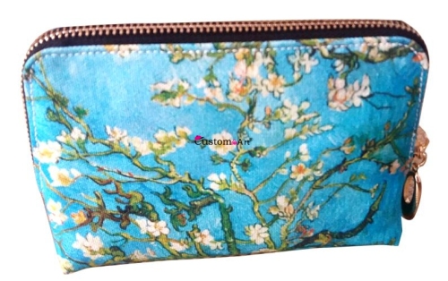 Borsa cosmetica in tela all'ingrosso / personalizzata in fabbrica con stampa digitale Portafoglio per gatti con dipinti famosi di Monet