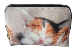 Pesonality &fashional, customised canvas cosmetic bag with digital printing