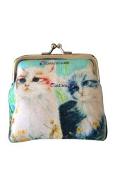 Flip coin purse ,customized canvas coin purse,fashion pattern purse