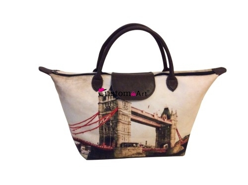 Vendita in fabbrica tote bag in tela di cotone con stampa digitale elegante tote bag woman lady landscape building