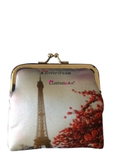 Flip coin purse ,customized canvas coin purse,fashion pattern purse