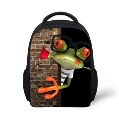 Zaini per bambini con motivo animale personalizzato cartone animato flog vivido animale faccia gatti cani Mini zaino hildren moda per bambini dalla Cina