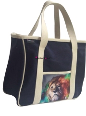 Wholesale eco-friendly heavy canvas tote ,Digital printing canvas tote lunch bags portable Top gradeMessenger Bags