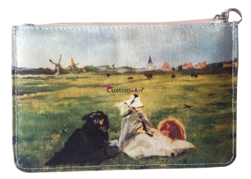 Portamonete in tela edouard manet portamonete portatile personalizza donna signora bellissima custodia per pittura a olio
