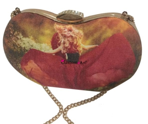 Fashional festa di lusso envening bag/hangbag/borsa ragazze Frizione a forma di cuore Sling Messenger Crossbody Bag per donna signora