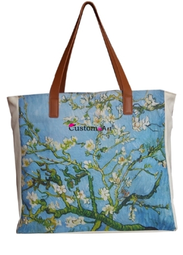 Borsa tote in tela alla moda e di grande capacità da donna Eco Bag Shopping Bag minimalismo Stile di nicchia Pitture famose artista donna
