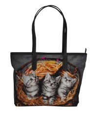 Bolsa feminina de lona de grande capacidade e moda