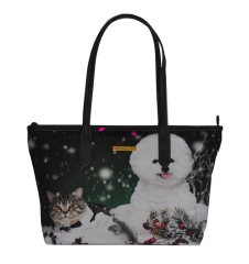 Bolsa feminina de lona de grande capacidade e moda