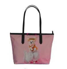 Bolsa feminina de lona de grande capacidade e moda