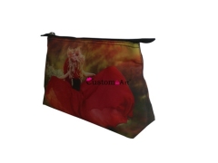 portable Personalised Canvas Cosmetic bag pouch red Flexible size with Digtal Printing microfiber Bag Canvas bag COSMETIC BAG Clutch Bag