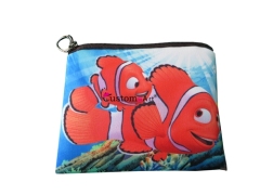 Small Canvas Bags Wholesale customizable fish Clownfish Finding Nemo Famous paintings Digtal Printing cartoon pictures lediTote Bag Clip Coin Bag Coin Purse Ladies Hasp Wallets Dalmatian Lady cat