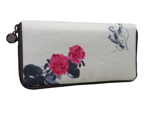 Portafoglio in microfibra personalizzato all'ingrosso con stampa digitale Borse borse di tela con cerniera Borse di tela di cotone 100% borse portatili