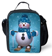 Pure Cotton Digital Printing School Bag Customised animal pattern kids cartoon santasnowman cute children easy to carry Lunch bag digtal printing bag