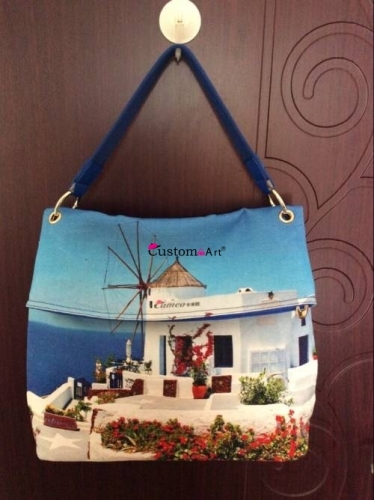 borsa in cotone con stampa personalizzata Summer Essentials Tote art riutilizzabile Borse paesaggistiche bellissime Borse foto all'ingrosso Borsa tote Borsa Street style