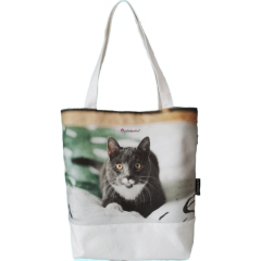 Shopping bag canvas bag design sense handbag lady bag high quality natural non-toxic beautiful cat kitten pet cute