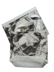 borsa tote borsa tela shopping bag cane animale domestico sacchetto regalo carino chiaro stampa digitale