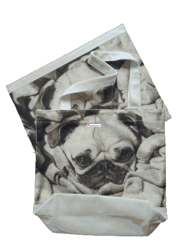 borsa tote borsa tela shopping bag cane animale domestico sacchetto regalo carino chiaro stampa digitale